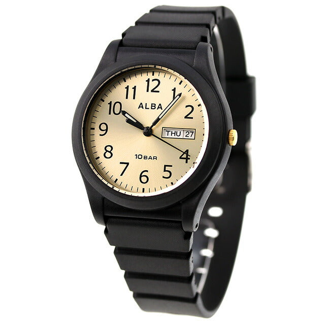 SEIKO ALBA AQPJ412 Gold quartz urethane Men's Watch