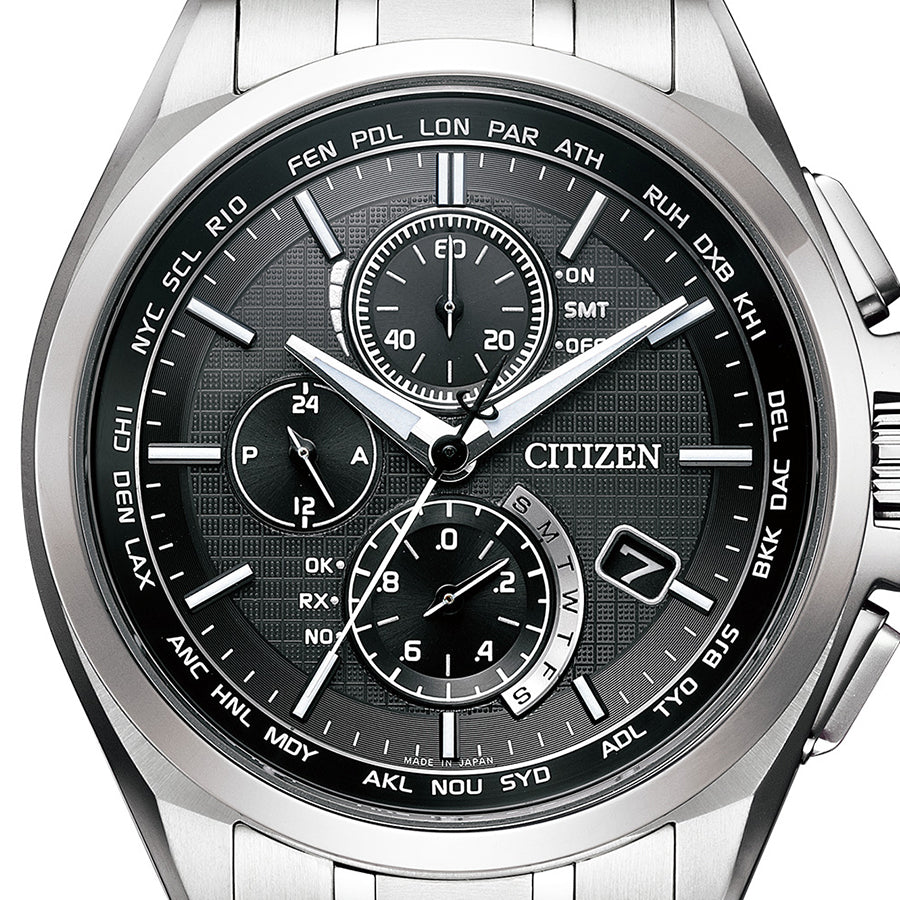 CITIZEN Eco-Drive AT8040-57E Black Atomic Radio Men's Watch