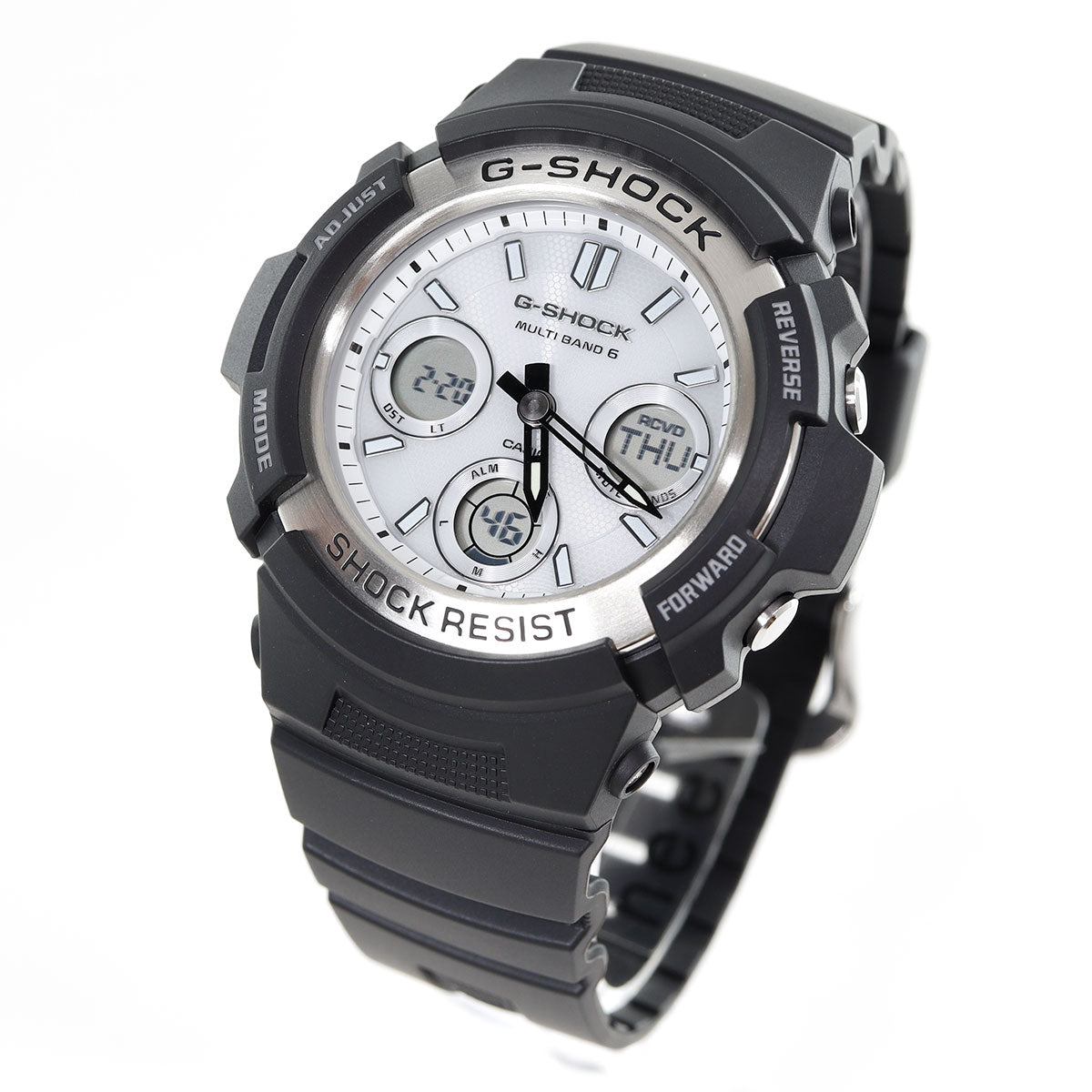 CASIO G-SHOCK AWG-M100S-7AJF White Black Tough Solar Men's Watch