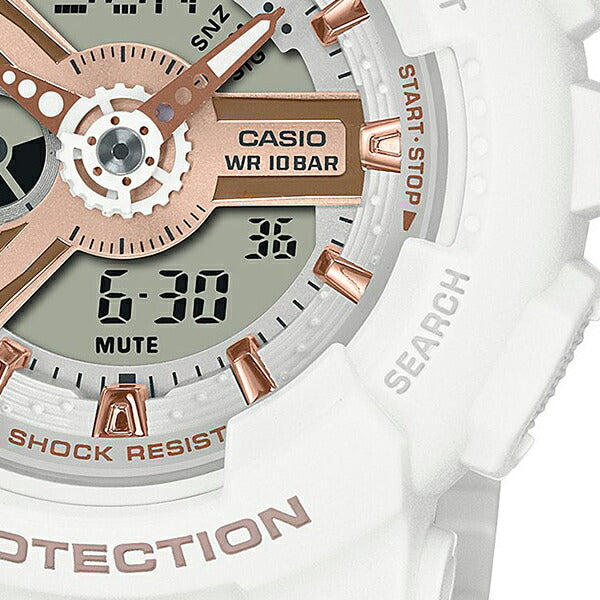 BABY-G BA-110XRG-7AJF White Rose Gold Analog Digital Women's Watch product image
