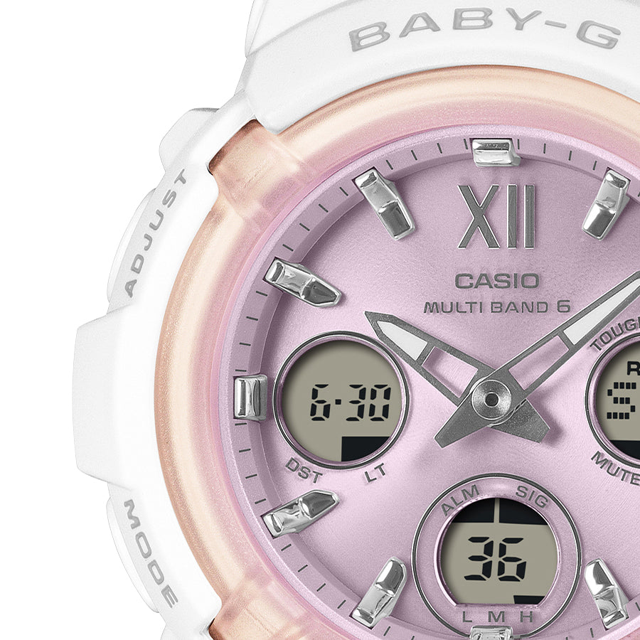 BABY-G Spring Package BGA-2800SP-7A1JR White Pink Solar Radio-Controlled Women's Watch product image