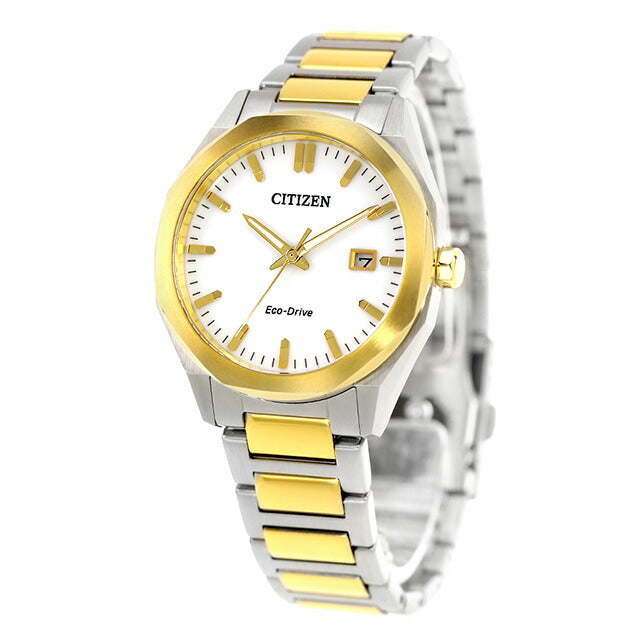 CITIZEN Eco-Drive Two-Tone Stainless BM7624-82A White Men's Watch