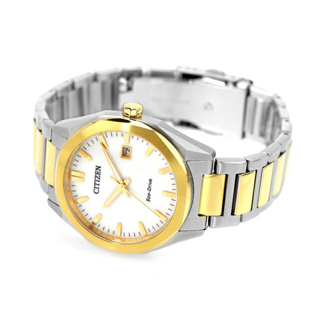 CITIZEN Eco-Drive Two-Tone Stainless BM7624-82A White Men's Watch