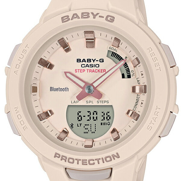 CASIO BABY-G G-SQUAD BSA-B100-4A1JF Beige Women's Watch