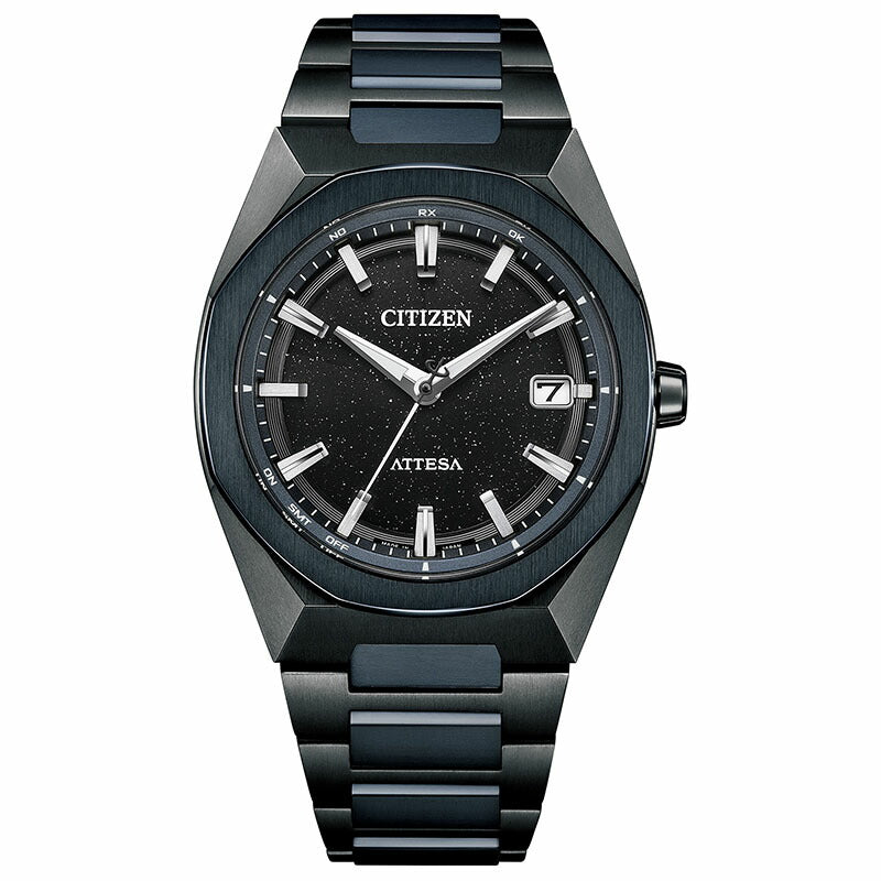 CITIZEN ATTESA CB3046-76E Black Blue Eco-Drive Radio Titanium Limited Men's Watch product image