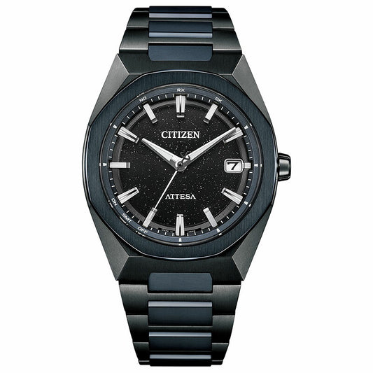 CITIZEN ATTESA CB3046-76E Black Blue Eco-Drive Radio Titanium Limited Men's Watch product image