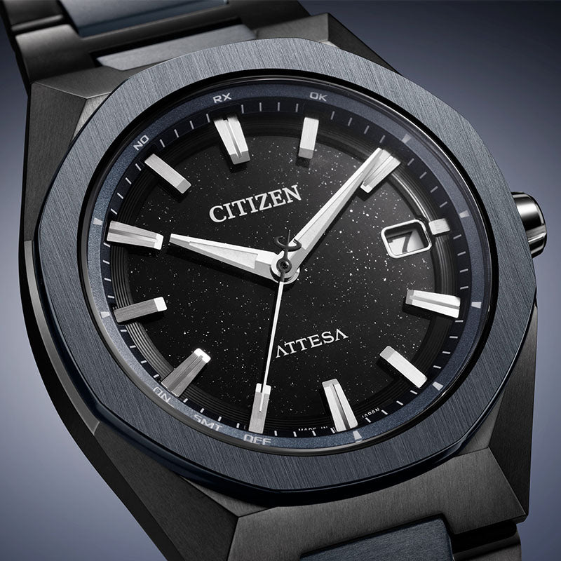CITIZEN ATTESA CB3046-76E Black Blue Eco-Drive Radio Titanium Limited Men's Watch product image