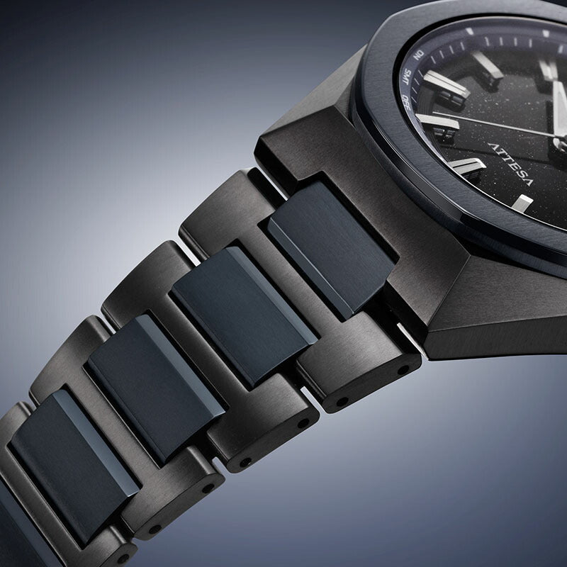 CITIZEN ATTESA CB3046-76E Black Blue Eco-Drive Radio Titanium Limited Men's Watch product image
