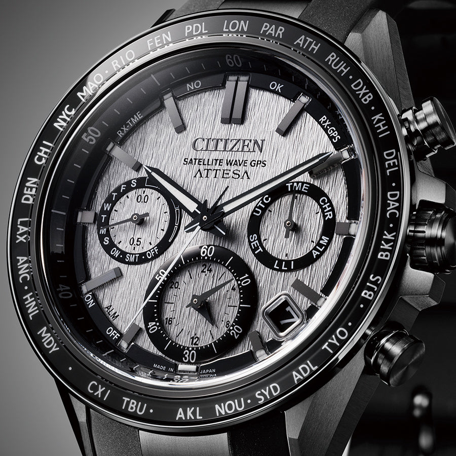 CITIZEN ATTESA CC4055-14H Silver Titanium Eco-Drive Radio Men's Watch