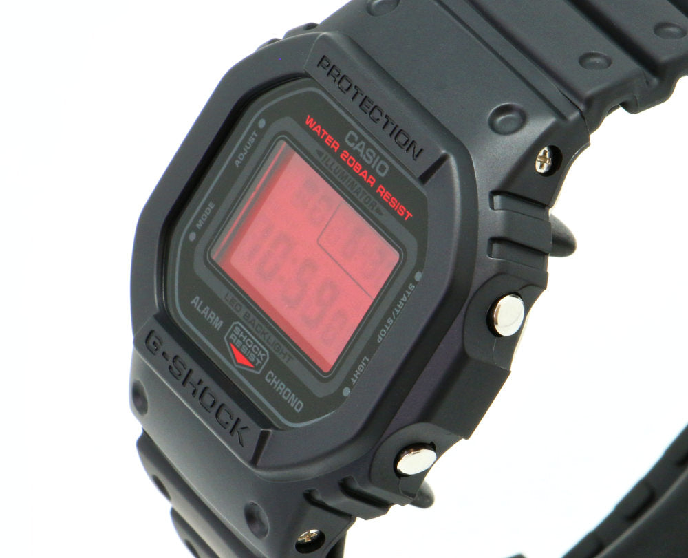 CASIO G-SHOCK DW-5600BBR-1JF Black Red Digital Quartz Unisex Watch