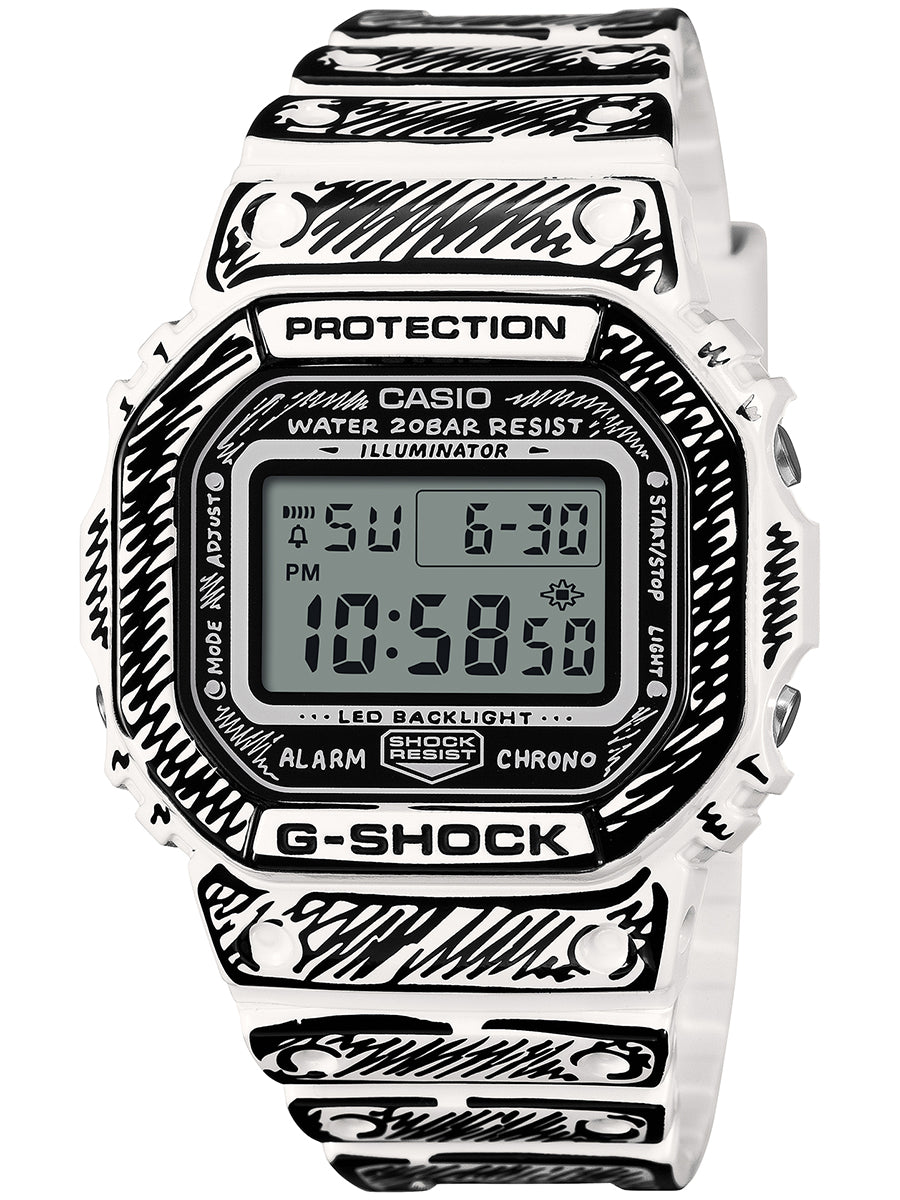 G-SHOCK 5600 Series CASIO G-SHOCK DW-5600JV-7JR White Men's Watch