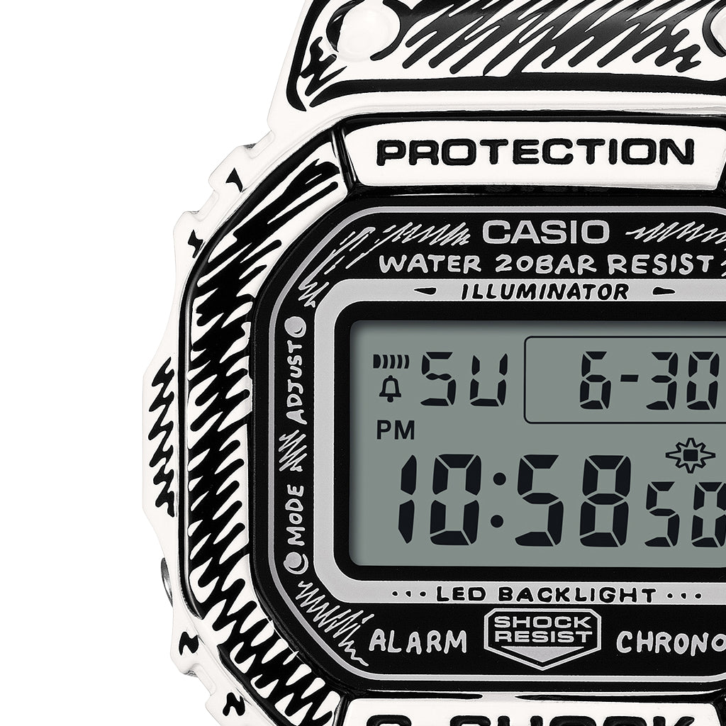 G-SHOCK 5600 Series CASIO G-SHOCK DW-5600JV-7JR White Men's Watch