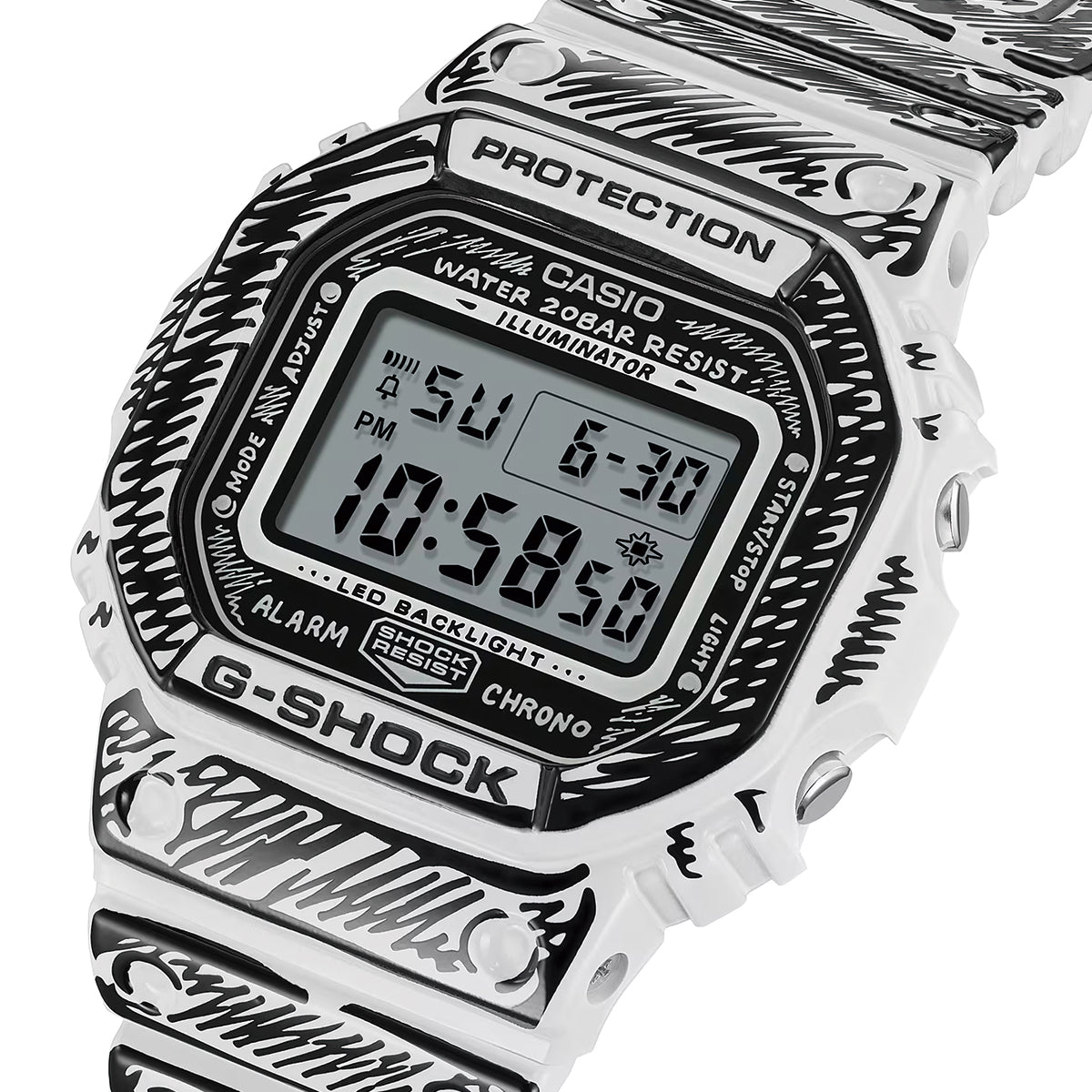 G-SHOCK 5600 Series CASIO G-SHOCK DW-5600JV-7JR White Men's Watch