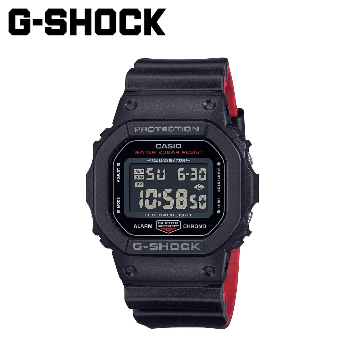 CASIO G-SHOCK DW-5600UHR-1JF Black Red Digital Men's Watch