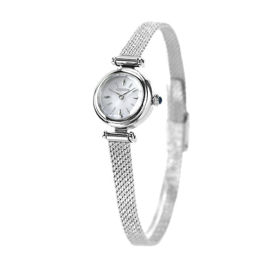CITIZEN EG7080-53A Silver Key Eco-Drive Round Mesh Kii Women's Watch