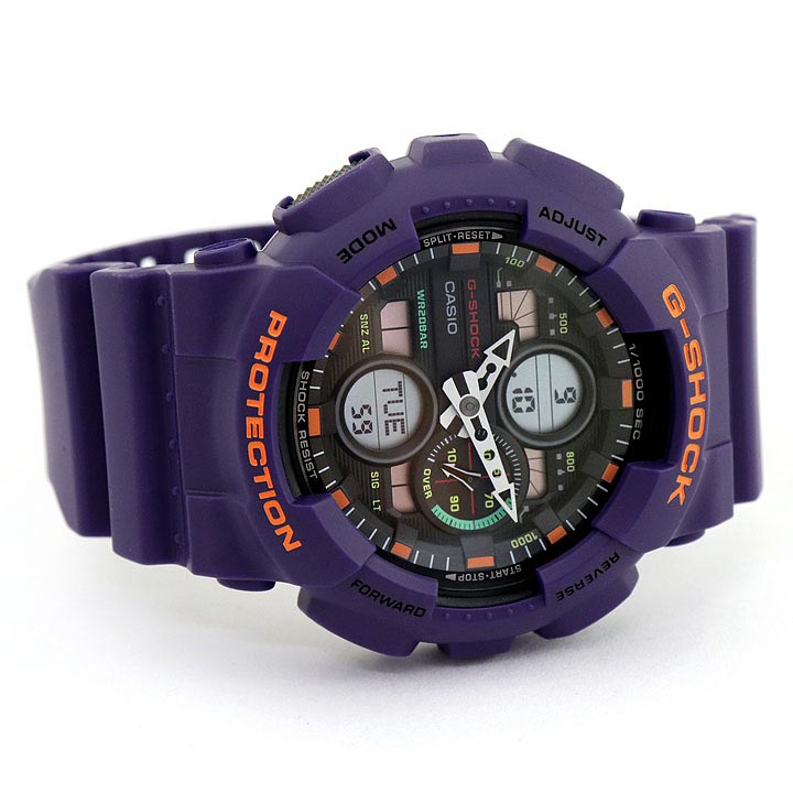 CASIO G-SHOCK GA-140-6A Purple Analog Digital Men's Watch