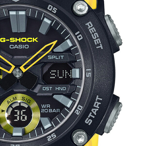 CASIO G-SHOCK GA-2000-1A9JF Black Yellow Carbon Core Guard Men Watch in Box New
