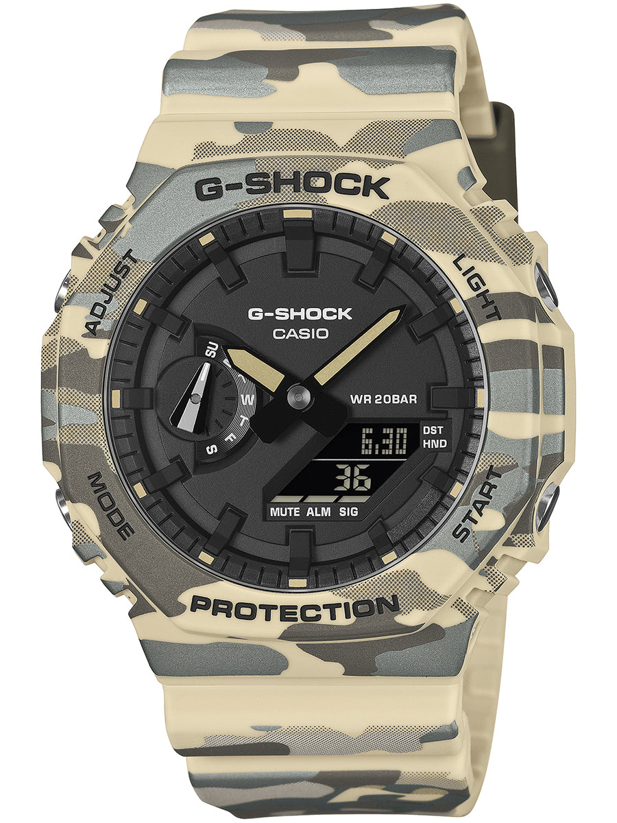 CASIO G-SHOCK GA-2100CM-5AJF Black Camouflage Green Unisex Watch