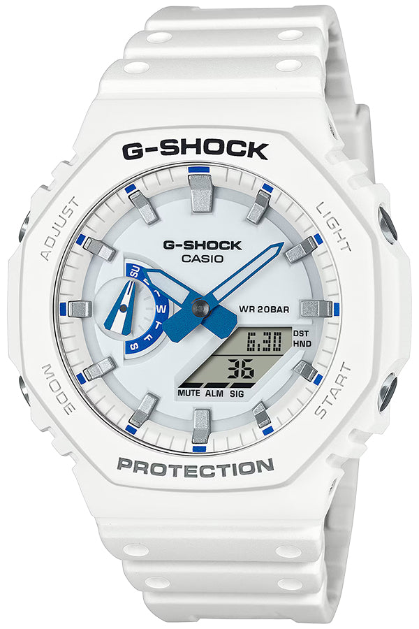 G-SHOCK GA-2100HDS-7AJF White Blue Hidden Glow Quartz Men's Watch product image