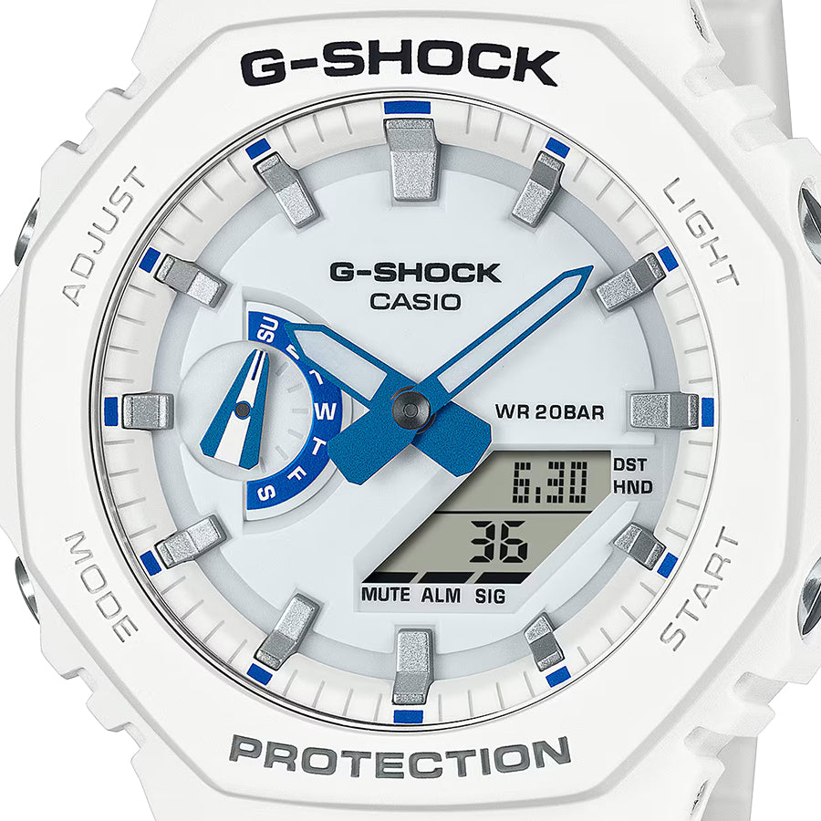 G-SHOCK GA-2100HDS-7AJF White Blue Hidden Glow Quartz Men's Watch product image