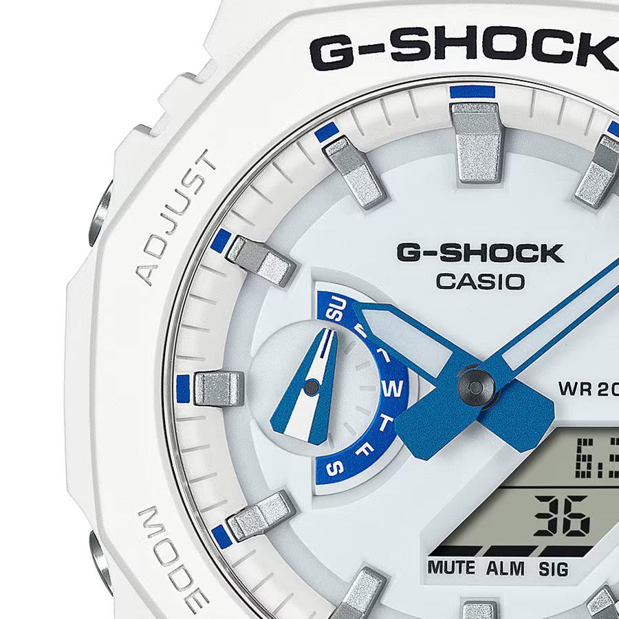 G-SHOCK GA-2100HDS-7AJF White Blue Hidden Glow Quartz Men's Watch product image