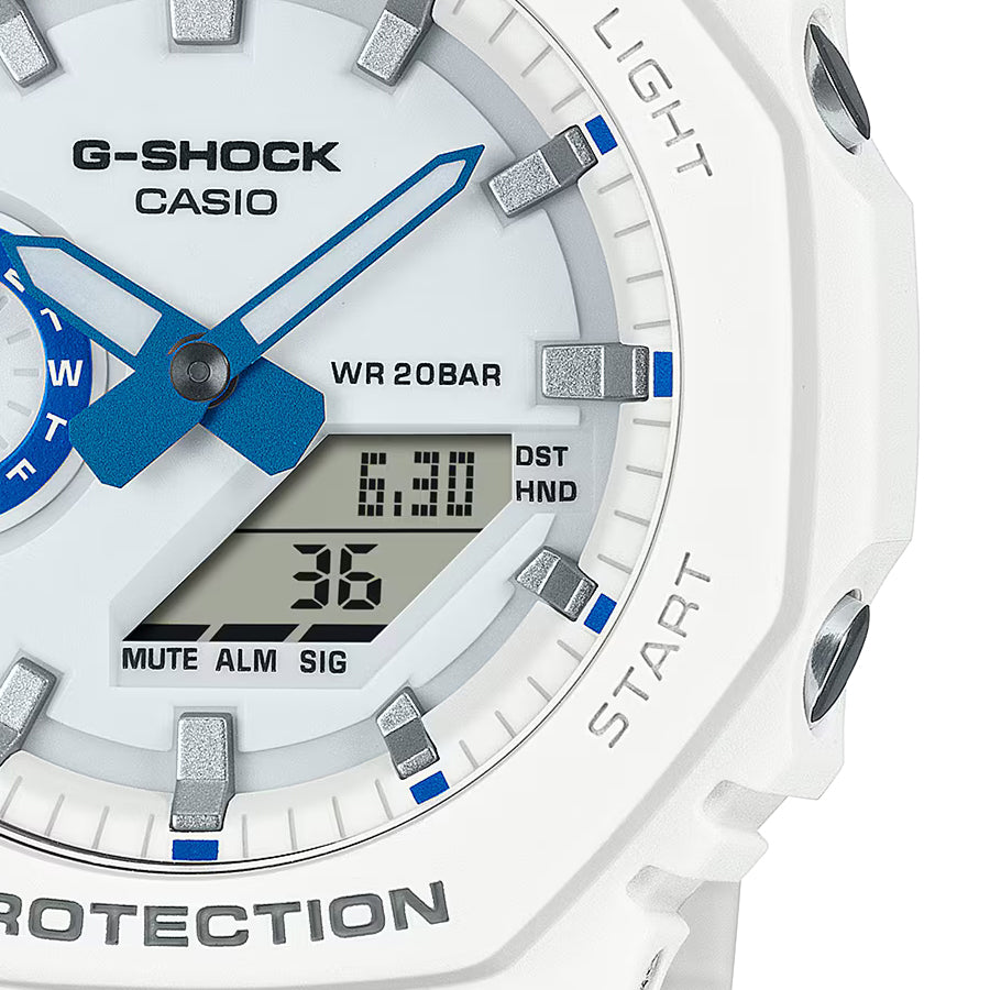 G-SHOCK GA-2100HDS-7AJF White Blue Hidden Glow Quartz Men's Watch product image
