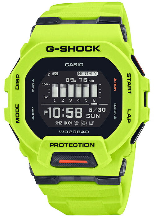 CASIO G-SHOCK G-SQUAD GBD-200-9JF Yellow Bluetooth Men's Watch