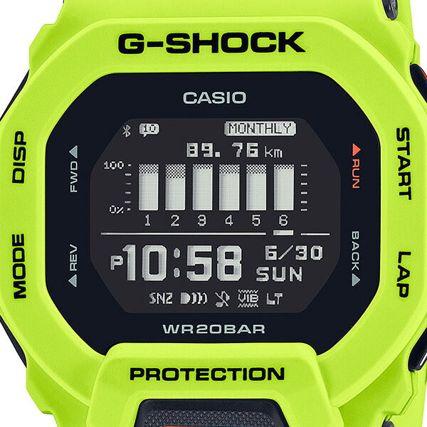 CASIO G-SHOCK G-SQUAD GBD-200-9JF Yellow Bluetooth Men's Watch