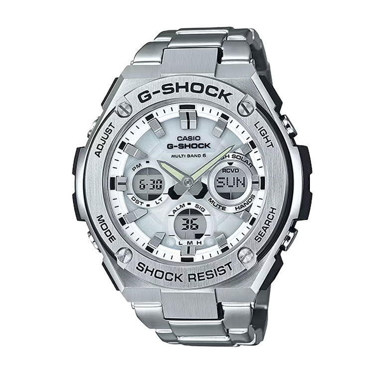 CASIO G-SHOCK G-STEEL GST-W110D-7AJF White Solar Radio Men's Watch