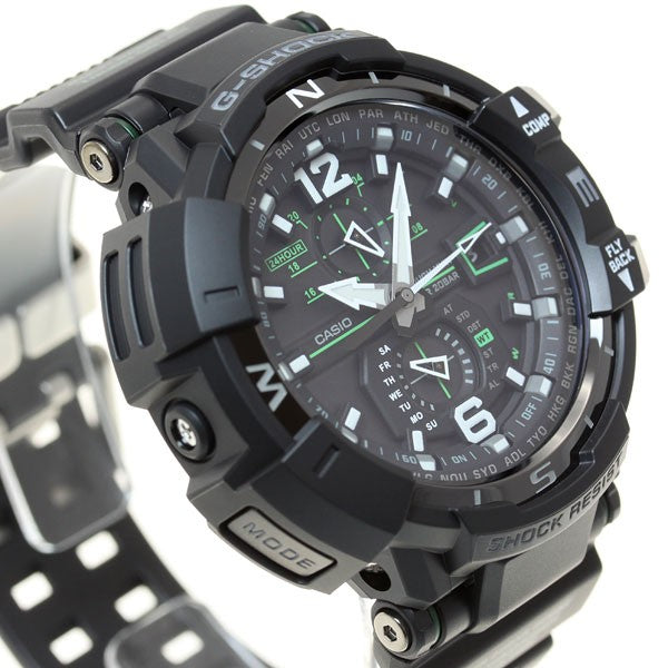CASIO G-SHOCK GW-A1100-1A3JF Black Green Sky Cockpit Men's Watch