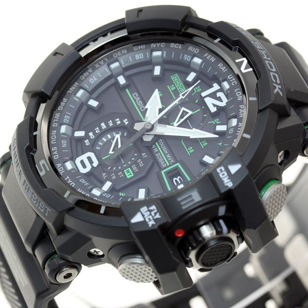 CASIO G-SHOCK GW-A1100-1A3JF Black Green Sky Cockpit Men's Watch