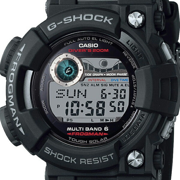 CASIO G-SHOCK FROGMAN GWF-1000-1JF Black Red Multiband 6 Men's Watch