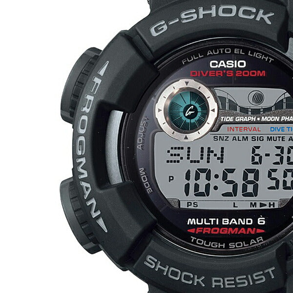 CASIO G-SHOCK FROGMAN GWF-1000-1JF Black Red Multiband 6 Men's Watch