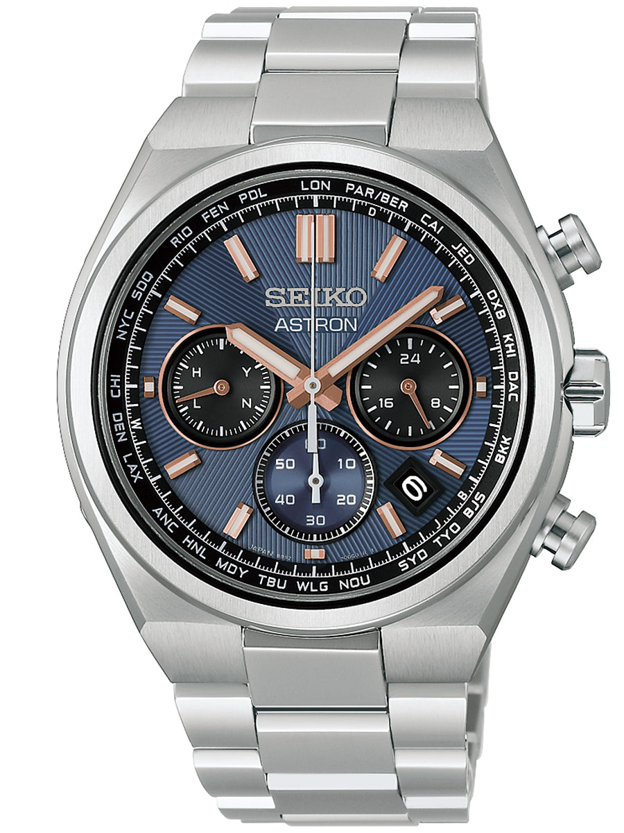 SEIKO ASTRON HAD001J Blue Solar Radio-Controlled Titanium Men's Watch