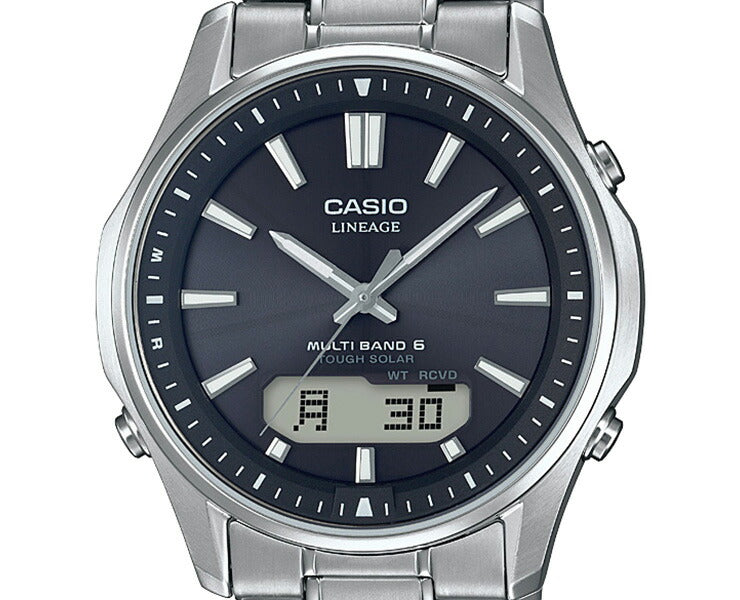 CASIO LINEAGE LCW-M100TSE-1AJF Black Silver Solar Radio Men's Watch