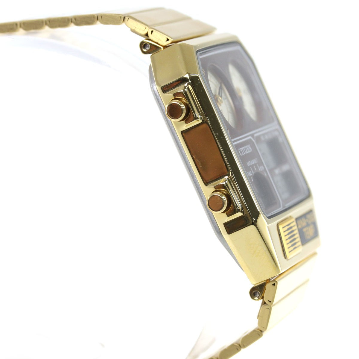 CITIZEN ANA-DIGI TEMP JG2103-72X Brown Gold Reproduction Men's Watch