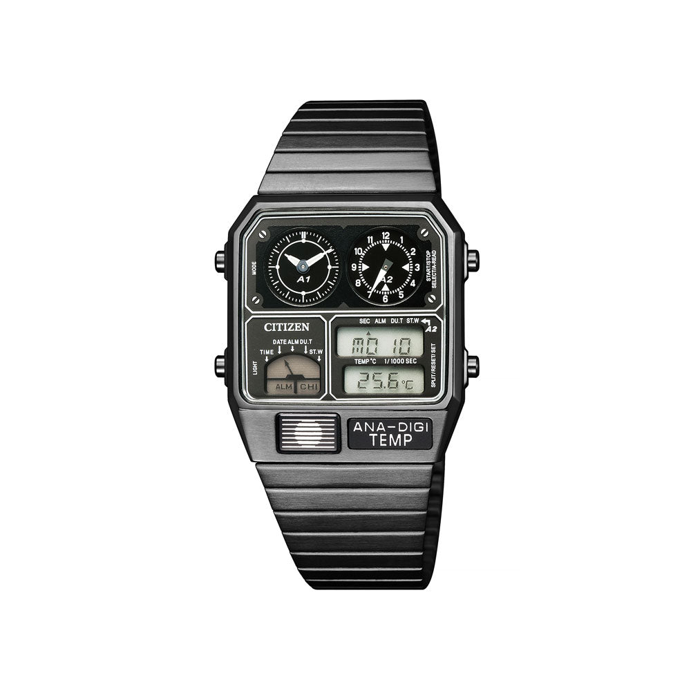 CITIZEN JG2105-93E Black ANA-DIGI TEMP Reproduction Model Men Watch