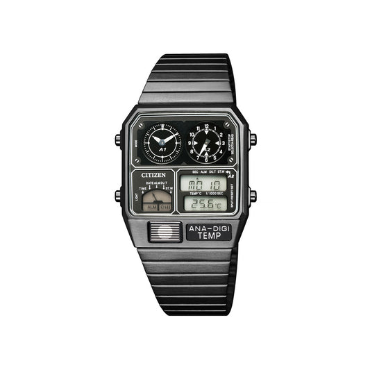 CITIZEN JG2105-93E Black ANA-DIGI TEMP Reproduction Model Men Watch