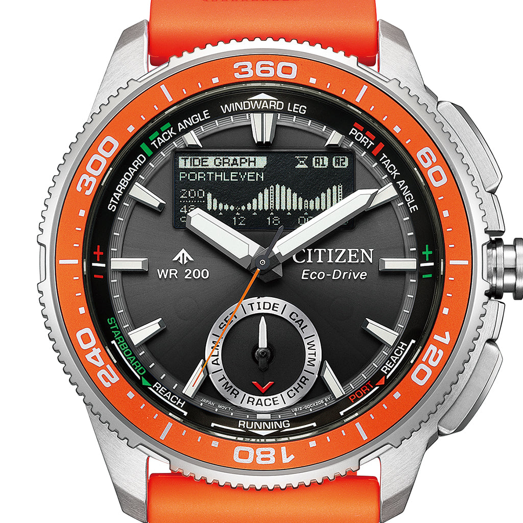 CITIZEN PROMASTER MARINE JV3000-13E Black Orange Eco-Drive Men's Watch product image