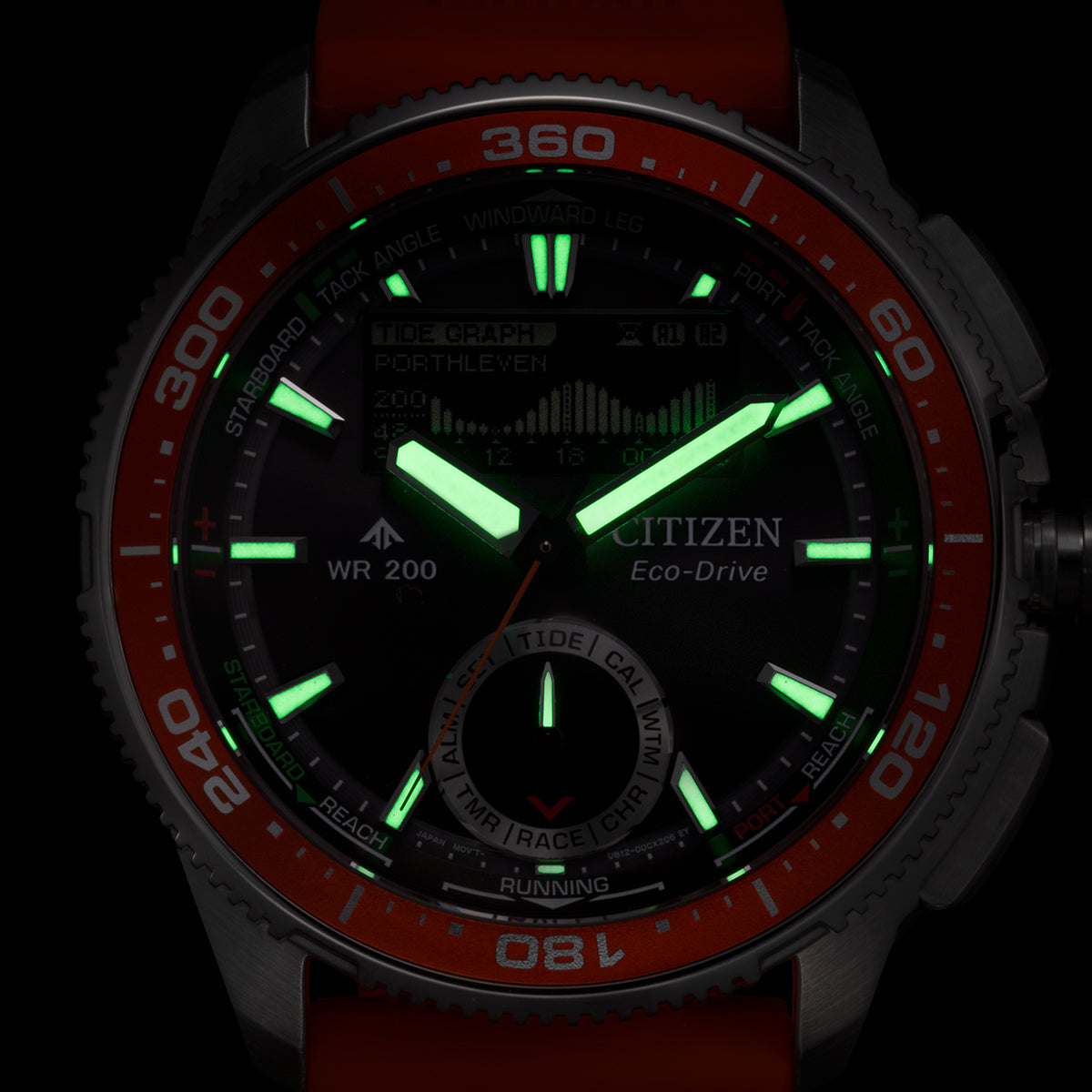 CITIZEN PROMASTER MARINE JV3000-13E Black Orange Eco-Drive Men's Watch product image