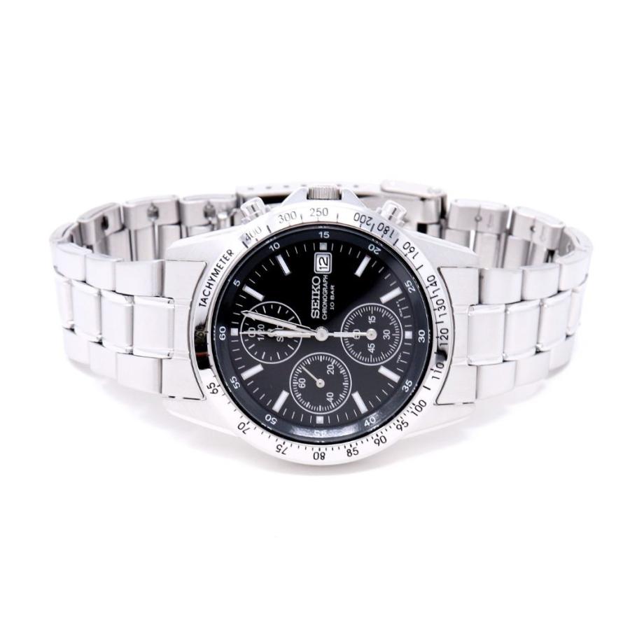 SEIKO Spirit Black Dial Quartz Chronograph Men's Watch SBTQ041