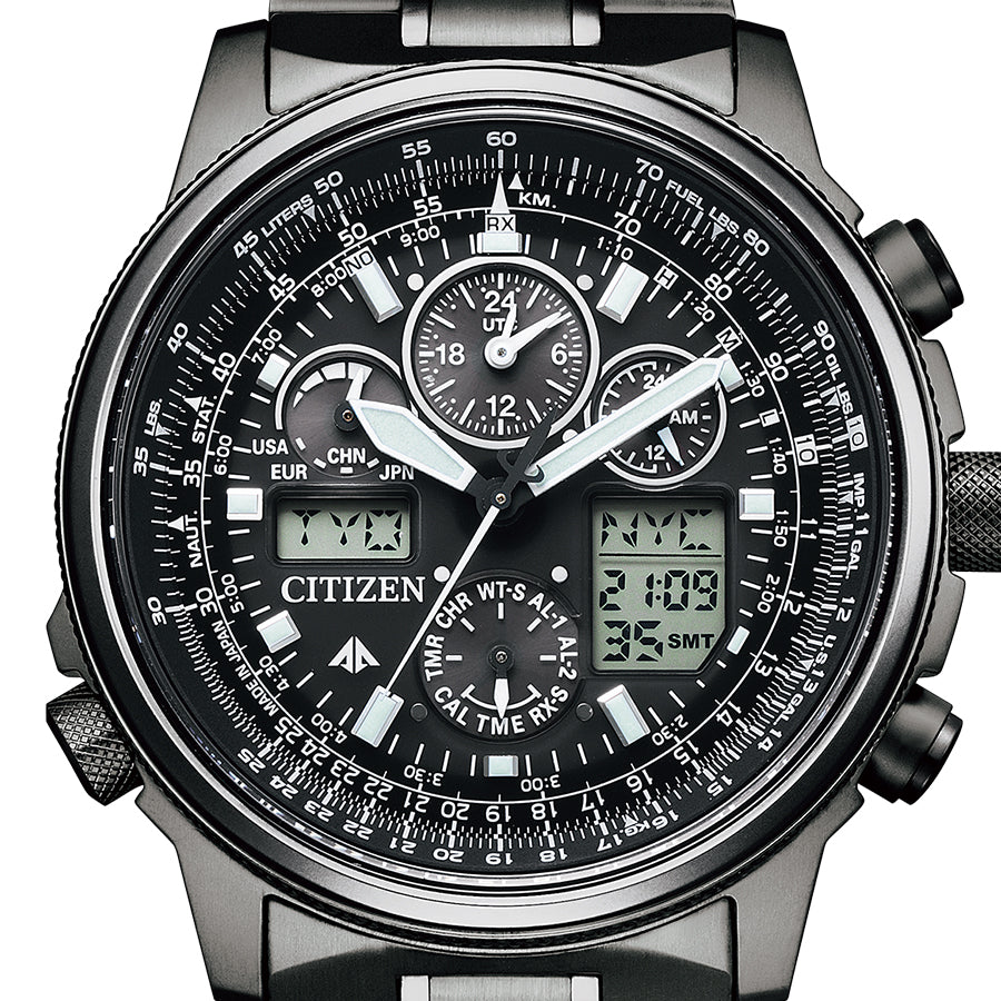 CITIZEN PROMASTER SKY Eco-Drive DLC JY8025-59E Black Men's Watch