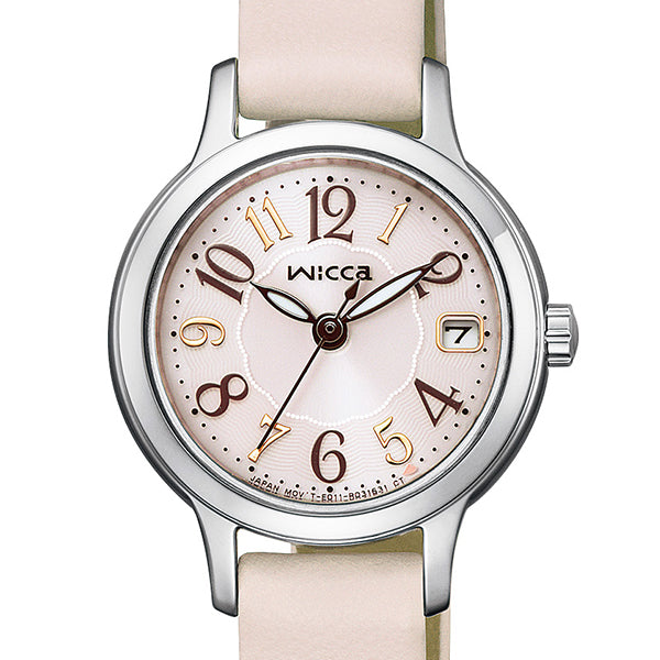 CITIZEN wicca KH4-912-90 Pink Solar Leather Women's Watch product image