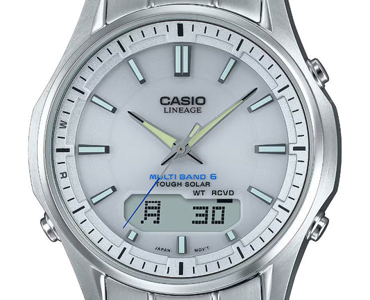 CASIO LINEAGE LCW-M100DE-7AJF White Silver Solar Atomic Men's Watch
