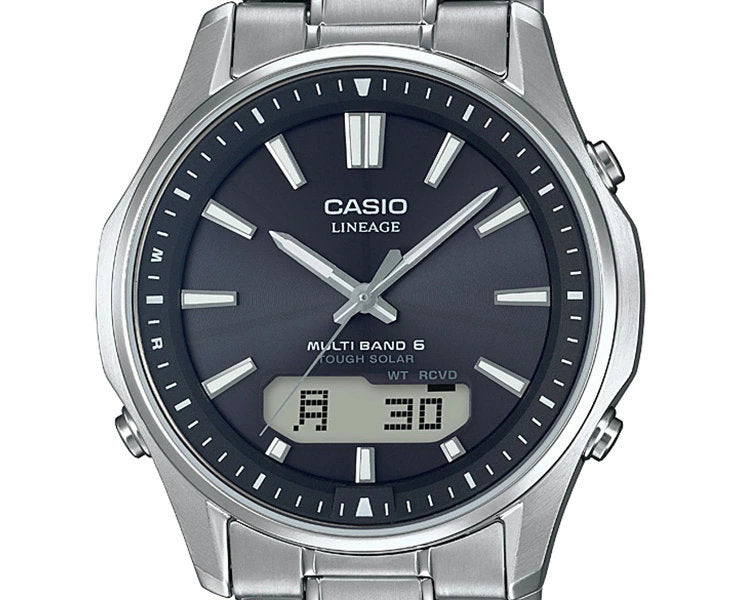 CASIO LINEAGE LCW-M100TSE-1AJF Black Silver Solar Radio Men's Watch