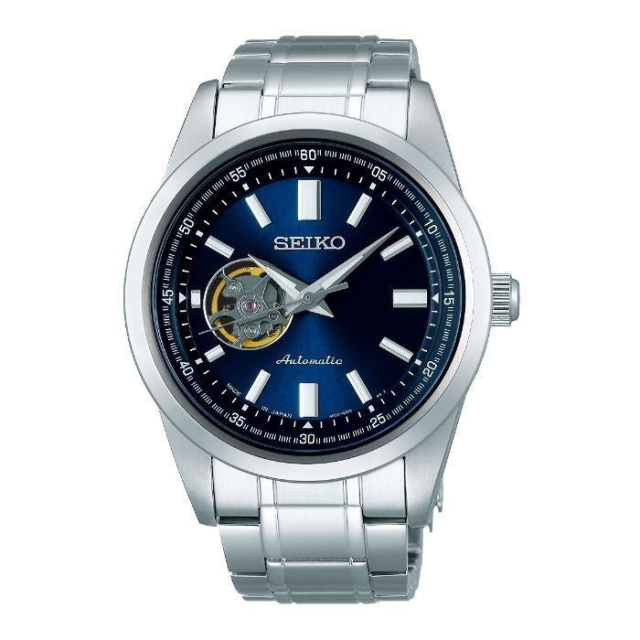 SEIKO Mechanical Skeleton Blue Dial Men's Watch SCVE051