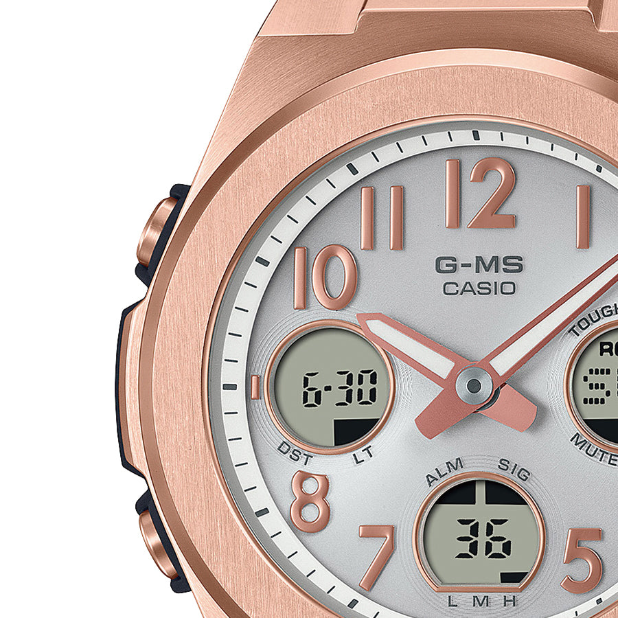 BABY-G G-MS MSG-W610G-1AJF Silver Rose Gold Solar Radio-Controlled Women's Watch product image