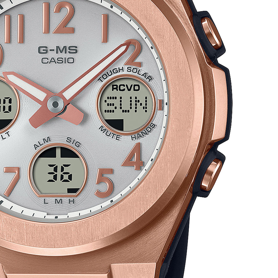 BABY-G G-MS MSG-W610G-1AJF Silver Rose Gold Solar Radio-Controlled Women's Watch product image