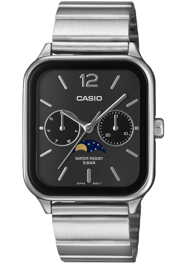 CASIO Collection MTP-M305D-1AJF Black Moon Phase Quartz Men's Watch product image