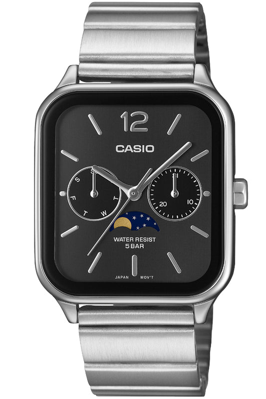 CASIO Collection MTP-M305D-1AJF Black Moon Phase Quartz Men's Watch product image